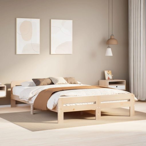 Letto Senza Materasso 150x200 Cm In Legno Massello Di Pino