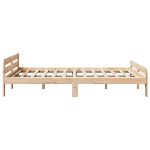 Letto Senza Materasso 150x200 Cm In Legno Massello Di Pino - Image 5