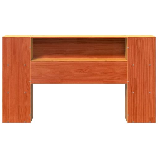 Testiera Con Ripiani Marrone Cera 160 Cm In Legno Di Pino - Image 4