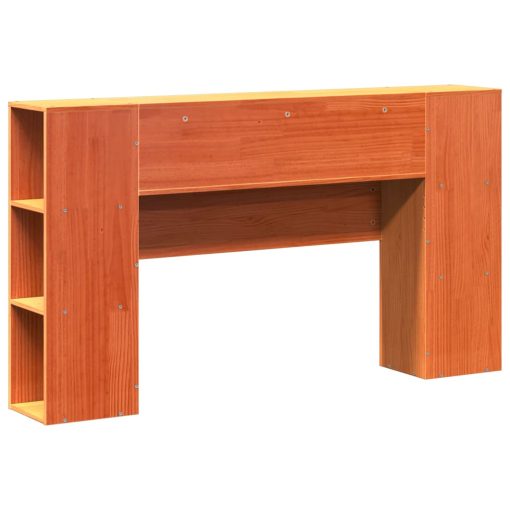 Testiera Con Ripiani Marrone Cera 160 Cm In Legno Di Pino - Image 6