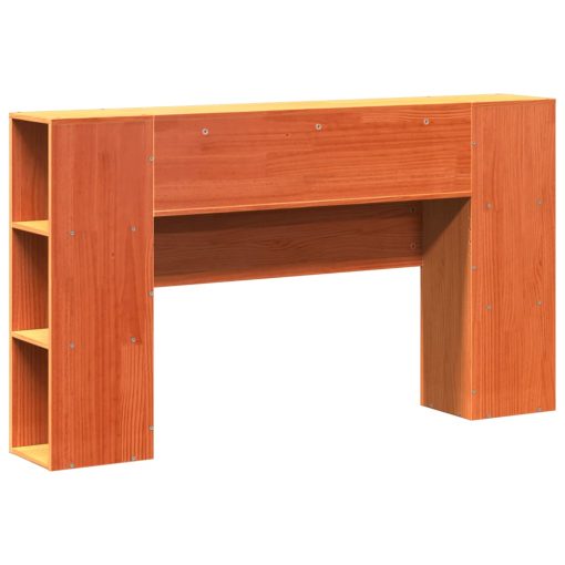 Testiera Con Ripiani Marrone Cera 140 Cm In Legno Di Pino - Image 6