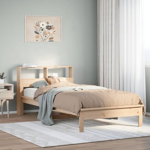 Letto Libreria Senza Materasso 100x200 Cm In Legno Di Pino