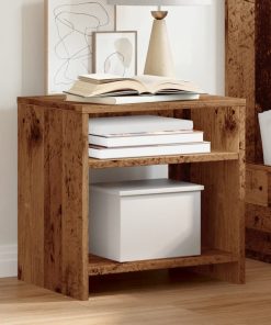 Comodini Legno Antico 2 Pz 40x30x40 Cm In Legno Multistrato