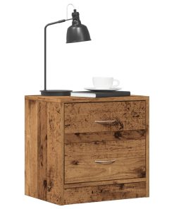 Comodini Legno Antico 2 Pz 40x30x40 Cm In Legno Multistrato