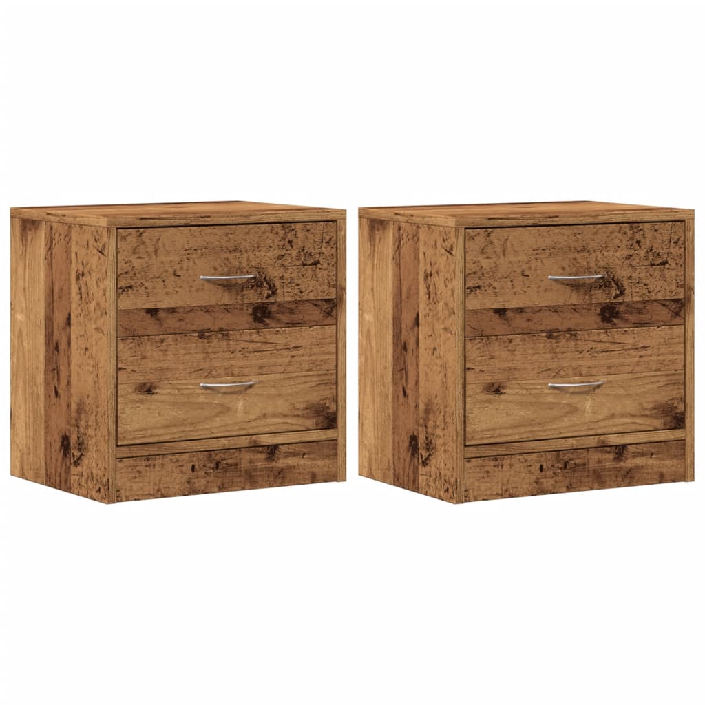 Comodini Legno Antico 2 Pz 40x30x40 Cm In Legno Multistrato - Image 2