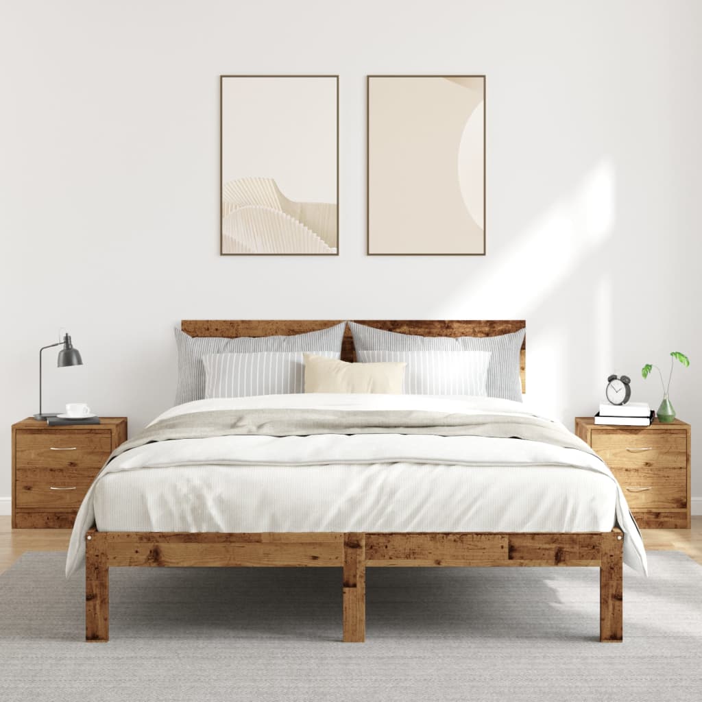 Comodini Legno Antico 2 Pz 40x30x40 Cm In Legno Multistrato - Image 3