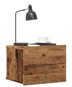 Comodino A Muro Legno Antico 40x32x30 cm