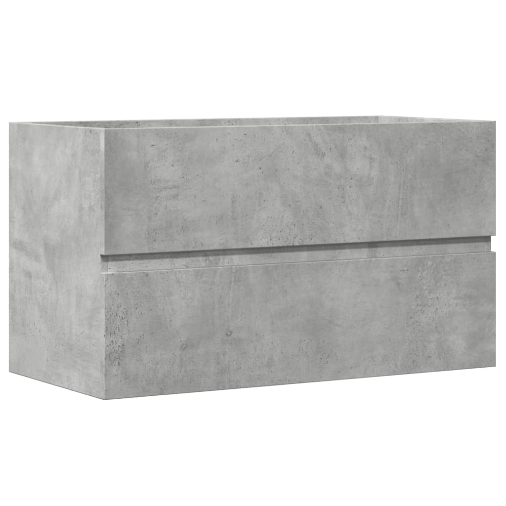 Mobile Lavabo Grigio Cemento 90x38,5x45 Cm In Legno Multistrato - Image 2