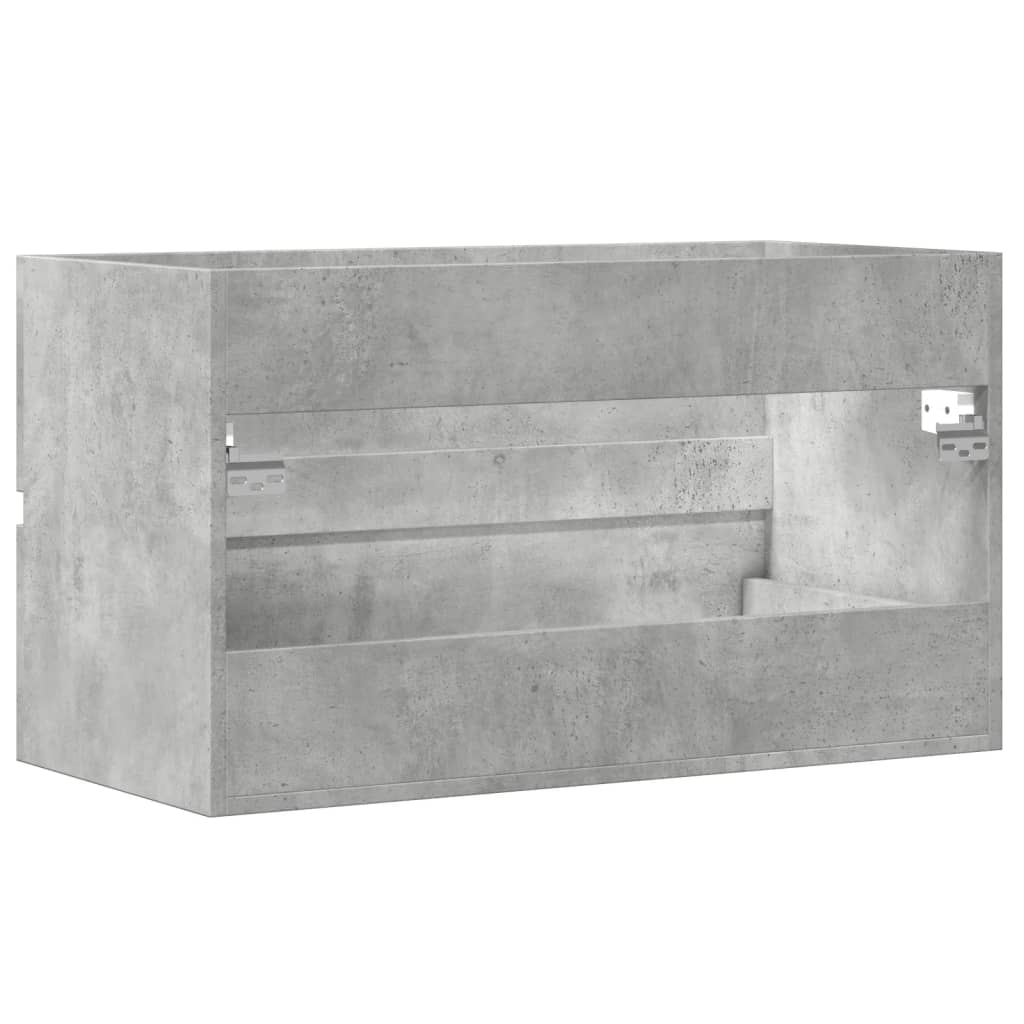 Mobile Lavabo Grigio Cemento 90x38,5x45 Cm In Legno Multistrato - Image 6