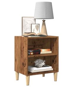 Comodini 2 Pz Legno Vecchio 40x30x50 Cm In Legno Multistrato