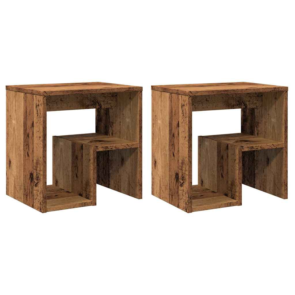 Comodini Legno Antico 2 Pz 40x30x40 Cm In Legno Multistrato - Image 2