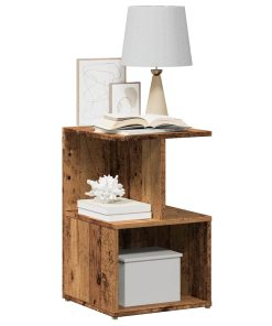 Comodini Legno Vecchio 2 Pz 35x35x55 Cm In Legno Multistrato