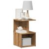 Comodini 2pz Rovere Artigianale 35x35x55 Cm Legno Multistrato