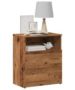 Comodini Legno Antico 2 Pz 50x32x60 Cm In Legno Multistrato
