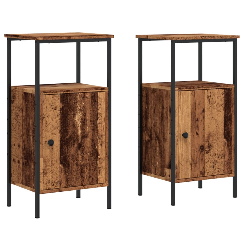 Comodini Legno Antico 2 Pz 41x31x80 Cm In Legno Multistrato - Image 2