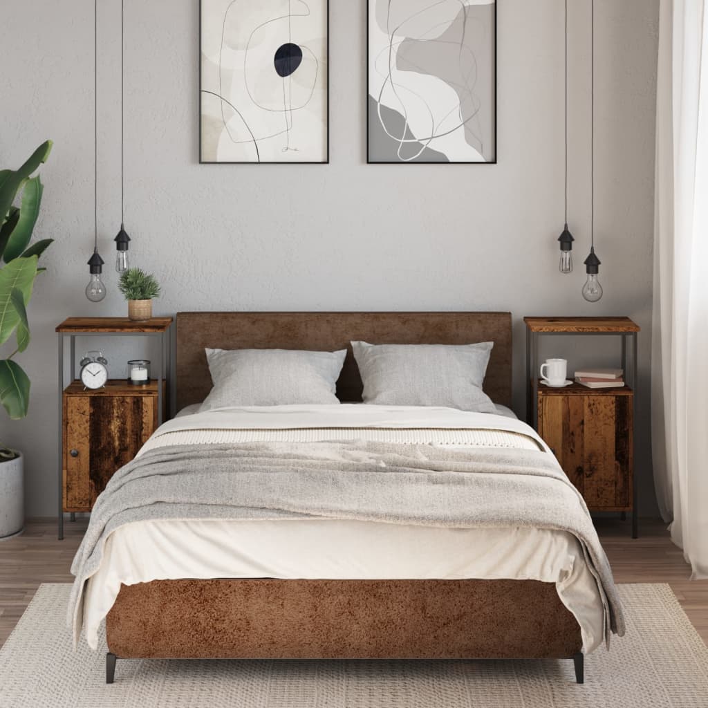 Comodini Legno Antico 2 Pz 41x31x80 Cm In Legno Multistrato - Image 3