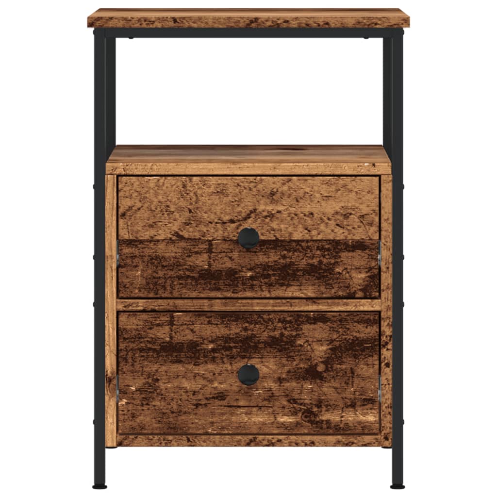 Comodini Legno Antico 2 Pz 34x35,5x50 Cm In Legno Multistrato - Image 4
