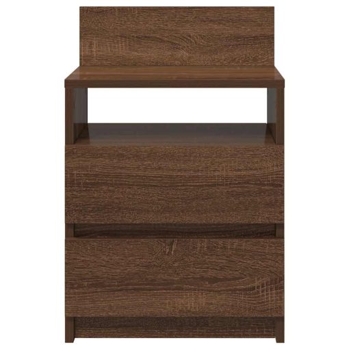 Comodini 2 Pz Con 2 Cassetti Rovere Marrone 40x33x60 cm - Image 4