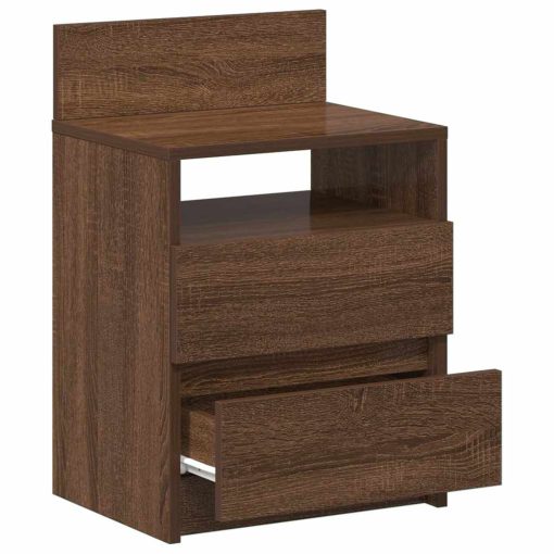 Comodini 2 Pz Con 2 Cassetti Rovere Marrone 40x33x60 cm - Image 5