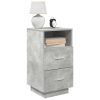 Comodini 2 Pz Con 2 Cassetti Grigio Cemento 36x36x68 cm