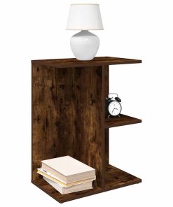 Comodini 2 Pz Rovere Fumo 46,5x29x61 Cm In Legno Multistrato