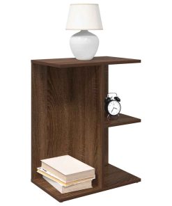 Comodini 2 Pz Rovere Marrone 46,5x29x61 Cm In Legno Multistrato