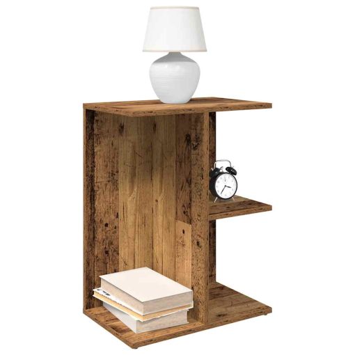 Comodini 2 Pz Legno Antico 46,5x29x61 Cm In Legno Multistrato