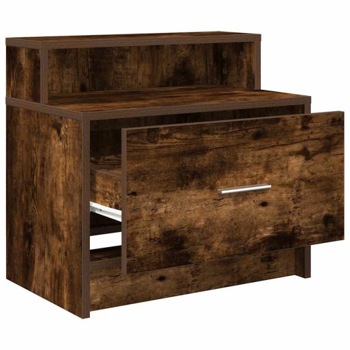 Comodini Con Cassetto 2 Pz Rovere Fumo 51x31x47 cm - Image 5