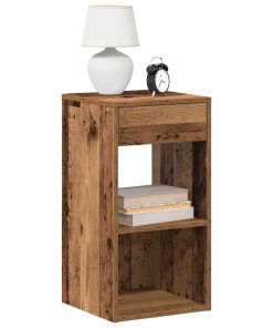 Comodini Con Cassetto 2 Pz Legno Antico 35x34x66,5 cm