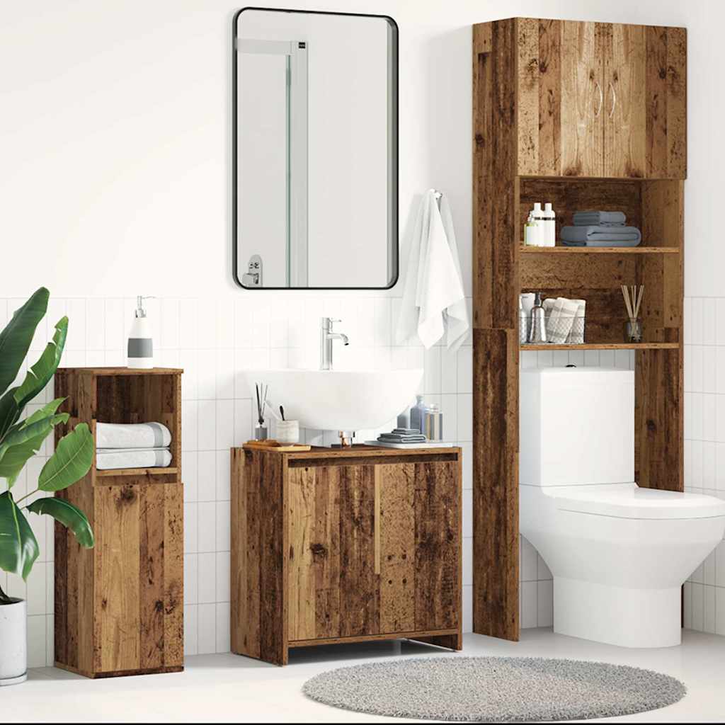 Mobile Lavabo Bagno Legno Antico 60x33x60 Cm Legno Multistrato - Image 3