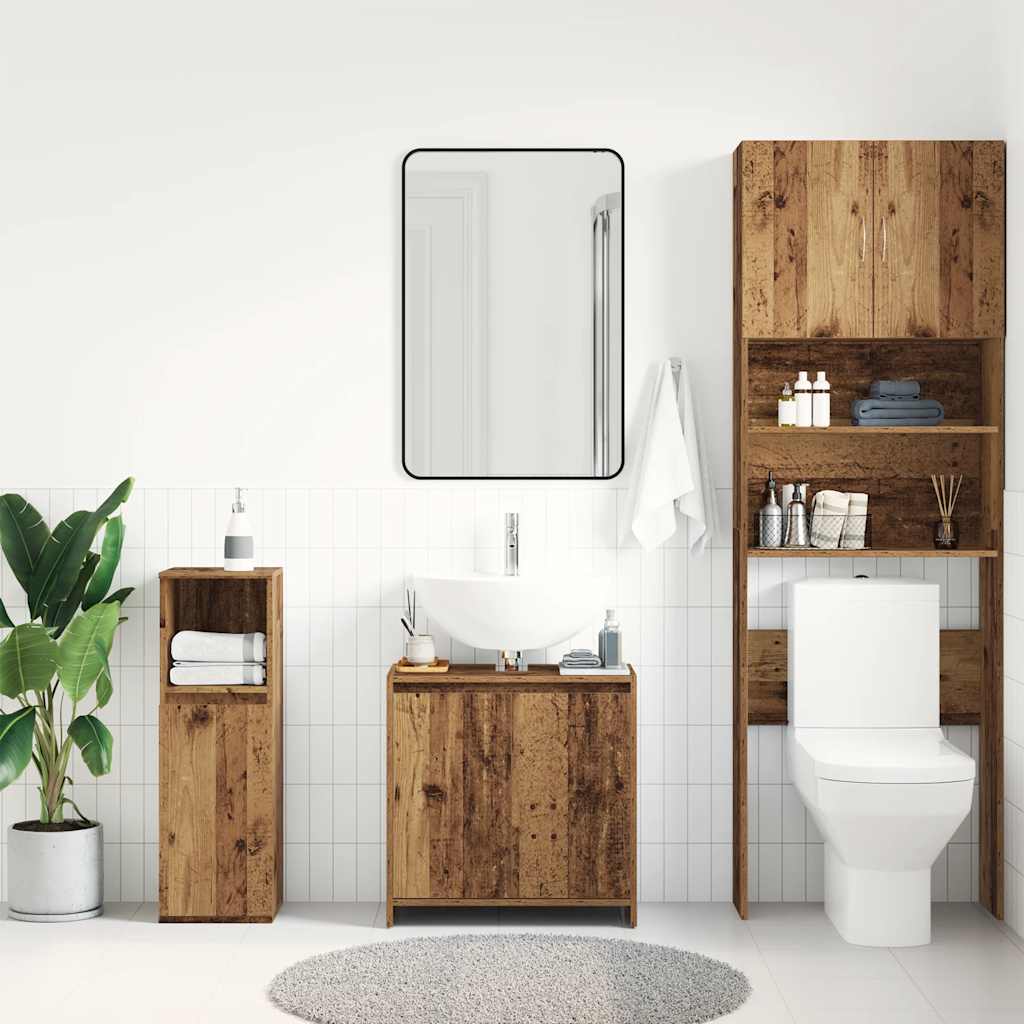Mobile Lavabo Bagno Legno Antico 60x33x60 Cm Legno Multistrato - Image 4