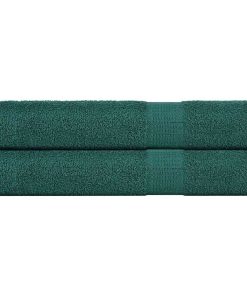 Asciugamani 2 Pz Verde 100x200 Cm 360 G/m² 100% Cotone