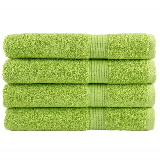 Asciugamani Premium Solund 4 Pz Verdi 100x200 Cm 600 G/m²