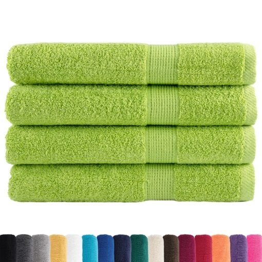 Asciugamani Premium Solund 4 Pz Verdi 100x200 Cm 600 G/m² - Image 2