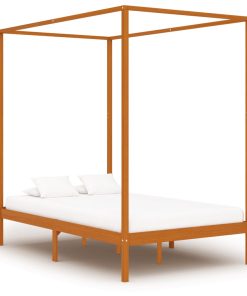 Giroletto Senza Materaso Ambrato In Legno Di Pino 120x200 cm