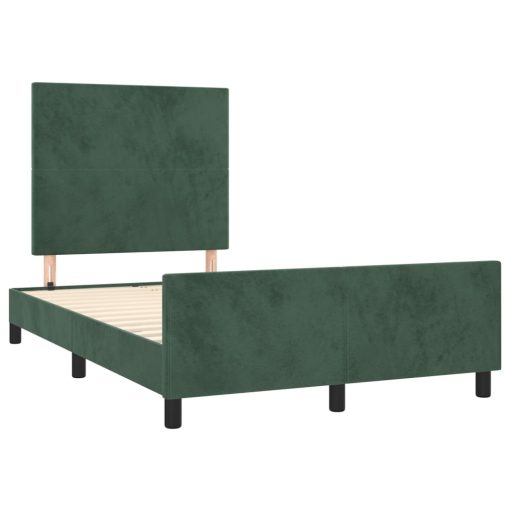 Giroletto Senza Materasso Verde Scuro 120x200 Cm In Velluto - Image 4
