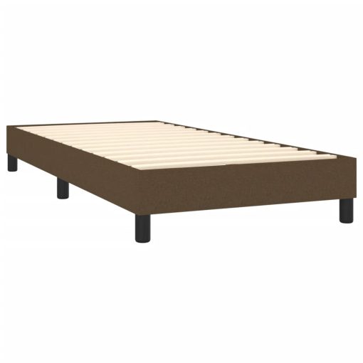 Giroletto A Molle Con Materasso Marrone Scuro 80x200 Cm Tessuto - Image 4