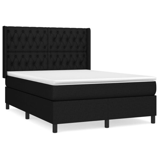 Giroletto A Molle Con Materasso Nero 140x190 Cm In Tessuto - Image 2