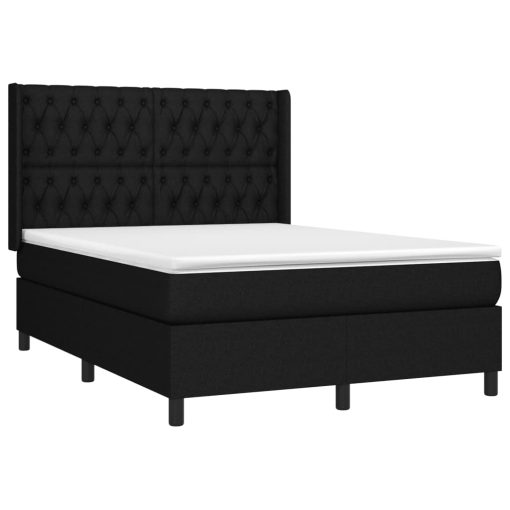 Giroletto A Molle Con Materasso Nero 140x190 Cm In Tessuto - Image 3