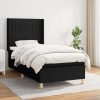 Giroletto A Molle Con Materasso Nero 100x200 Cm In Tessuto