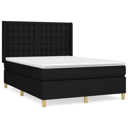 Giroletto A Molle Con Materasso Nero 140x190 Cm In Tessuto - Image 2