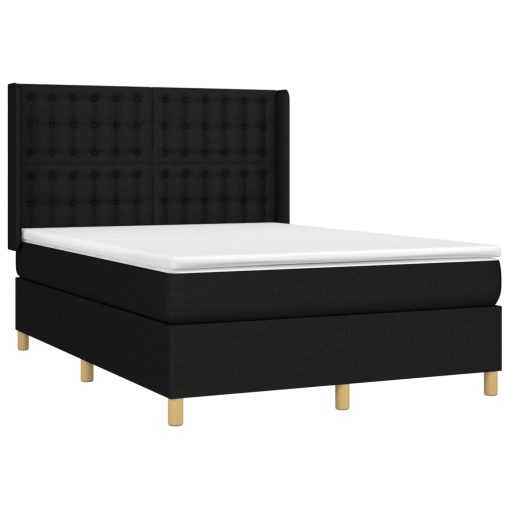 Giroletto A Molle Con Materasso Nero 140x190 Cm In Tessuto - Image 3