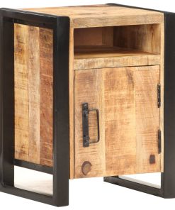 Comodino 40x35x55 Cm In Legno Massello Di Mango