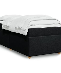 Giroletto A Molle Con Materasso Nero 100x200 Cm In Tessuto