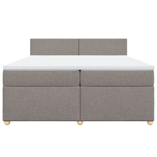 Giroletto A Molle Con Materasso Tortora 200x200 Cm In Tessuto - Image 4