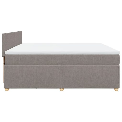 Giroletto A Molle Con Materasso Tortora 200x200 Cm In Tessuto - Image 5