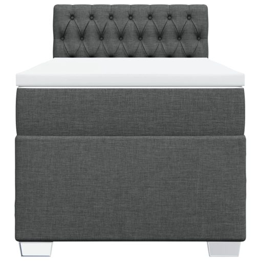 Giroletto A Molle Con Materasso Grigio Scuro 90x190 Cm Tessuto - Image 6