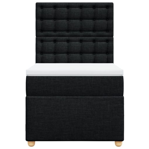 Giroletto A Molle Con Materasso Nero 100x200 Cm In Tessuto - Image 4