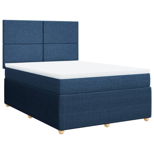 Giroletto A Molle Con Materasso Blu 140x200 Cm In Tessuto - Image 2