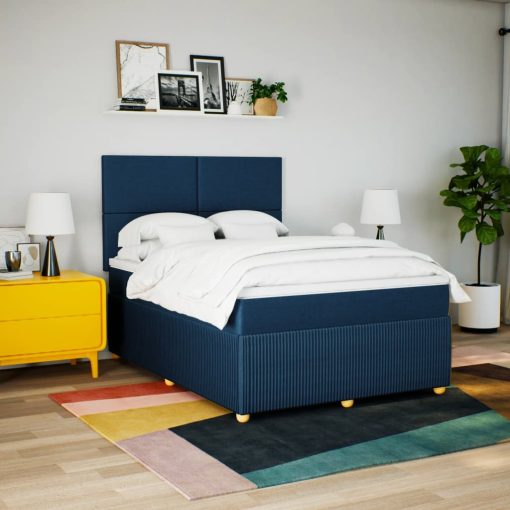 Giroletto A Molle Con Materasso Blu 140x200 Cm In Tessuto - Image 3
